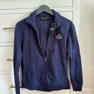 NWT womens xs, blue, long sleeve, fleece, zip, PGA 2023